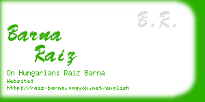 barna raiz business card